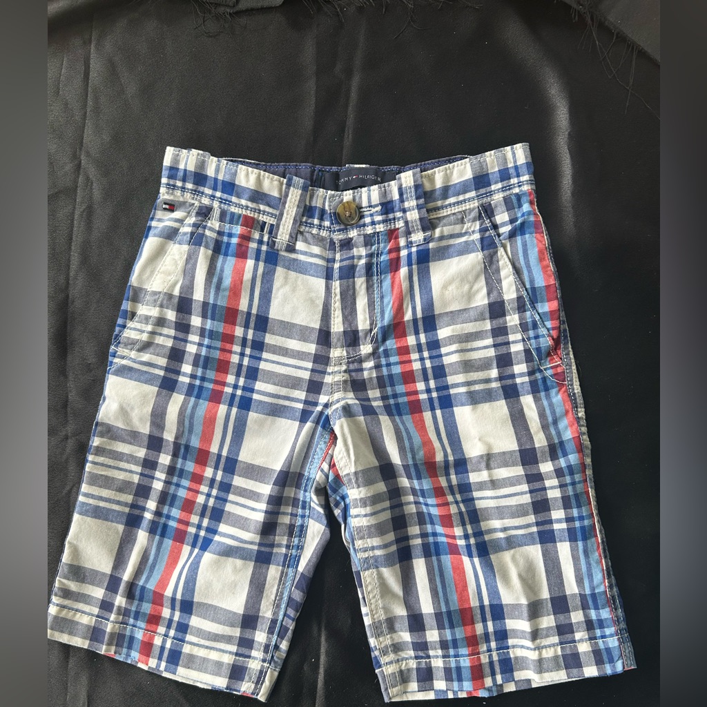 Tommy Hilfiger Kids Plaid Shorts - Blue, Red, White